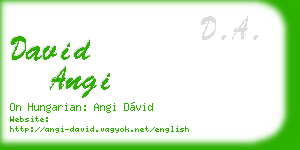 david angi business card