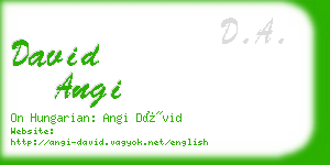 david angi business card